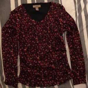 BLACK i.e. POLYESTER PRINTED TOP.🌺🌼🌸